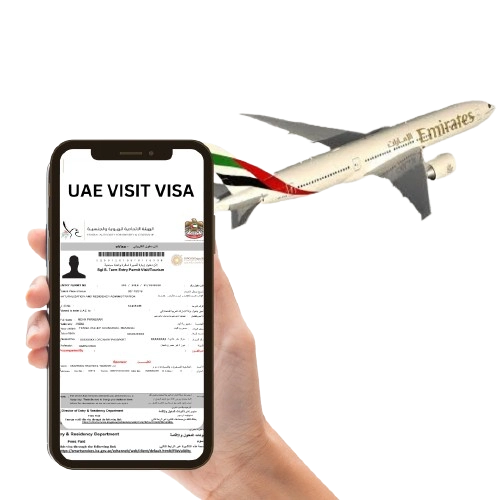 Background Dubai Express visa of e permit